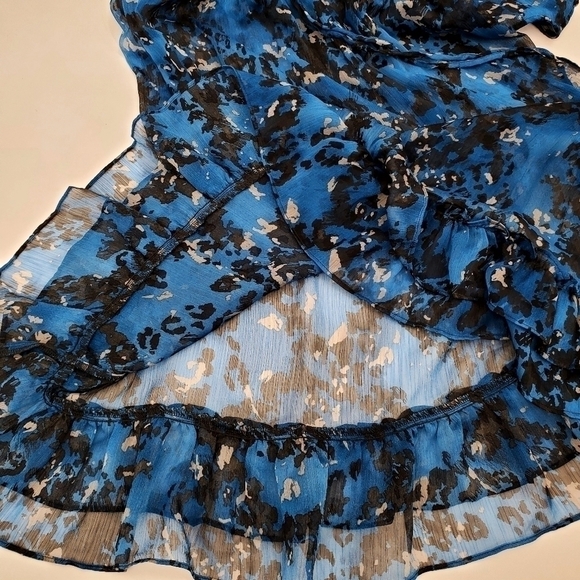 Converse Sleeveless Blue Printed V Neck Dress - Picture 6 of 7